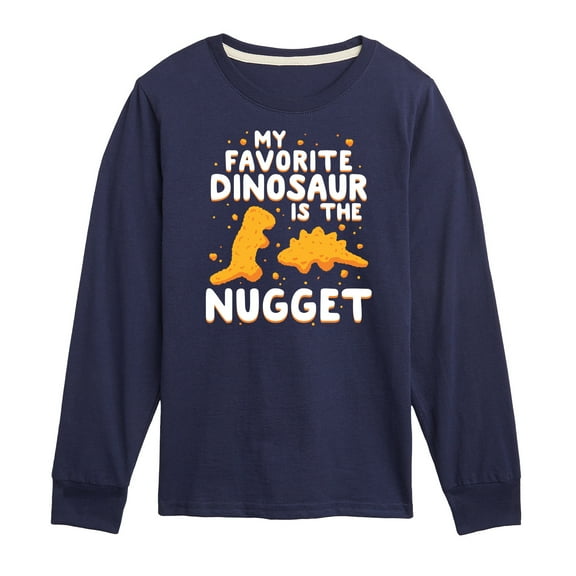 Instant Message - My Favorite Dinosaur is the Nugget - Toddler & Youth Long Sleeve Graphic T-Shirt
