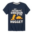 thumbnail image 1 of Instant Message - My Favorite Dinosaur is the Nugget - Toddler & Youth Short Sleeve Graphic T-Shirt, 1 of 6