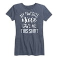 thumbnail image 1 of Instant Message - My Favorite Niece Gave Me This Shirt - Women's Short Sleeve Graphic T-Shirt, 1 of 6
