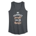 thumbnail image 1 of Instant Message - My Favorite People Call Me Auntie - Women's Racerback Tank Top, 1 of 6