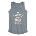 thumbnail image 1 of Instant Message - My Favorite People Call Me Auntie - Women's Racerback Tank Top, 1 of 6