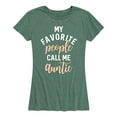 thumbnail image 1 of Instant Message - My Favorite People Call Me Auntie - Women's Short Sleeve Graphic T-shirt, 1 of 5