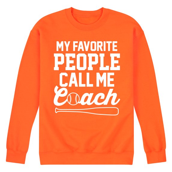 Instant Message - My Favorite People Call Me Coach - Men's Crew Neck Fleece Pullover