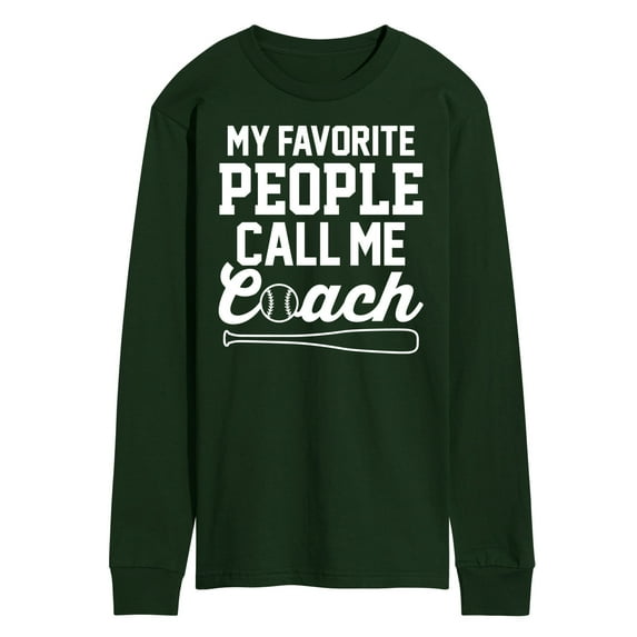 Instant Message - My Favorite People Call Me Coach - Men's Long Sleeve T-Shirt