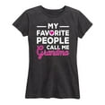 thumbnail image 1 of Instant Message - My Favorite People Call Me Grandma - Women's Short Sleeve Graphic T-Shirt, 1 of 5