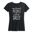 thumbnail image 1 of Instant Message - My Favorite People Call Me Sassy - Women's Short Sleeve Graphic T-Shirt, 1 of 5