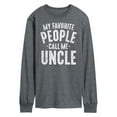 thumbnail image 1 of Instant Message - My Favorite People Call Me Uncle - Men's Long Sleeve T-Shirt, 1 of 6