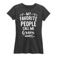 thumbnail image 1 of Instant Message - My Favorite People Gram Gift for Grandma - Women's Short Sleeve Graphic T-Shirt, 1 of 5