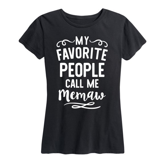 Instant Message - My Favorite People Memaw Gift for Grandma - Women's Short Sleeve Graphic T-Shirt
