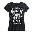thumbnail image 1 of Instant Message - My Favorite People Oma - Women's Short Sleeve Graphic T-Shirt, 1 of 5
