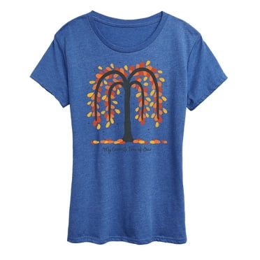 Instant Message - My Favorite Time Of Year Fall Tree - Women's Short Sleeve Graphic T-Shirt