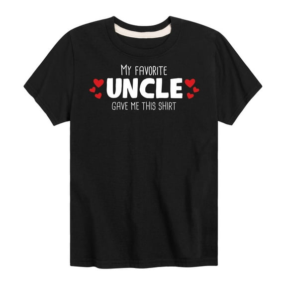 Instant Message - My Favorite Uncle Gave Me This Shirt - Toddler And Youth Short Sleeve Graphic T-Shirt