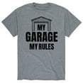 thumbnail image 1 of Instant Message - My Garage My Rules - Men's Short Sleeve Graphic T-Shirt, 1 of 5