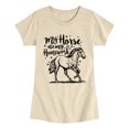 thumbnail image 1 of Instant Message - My Horse Ate My Homework Fitted Short Sleeve Graphic T-Shirt, 1 of 6