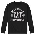 thumbnail image 1 of Instant Message - My Keys to Hoppiness - Bottle Opener - Men's Crew Neck Fleece Pullover, 1 of 6
