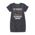 thumbnail image 1 of Instant Message - My Kind Of Reindeer Games Christmas - Toddler & Youth Girls Fleece Dress, 1 of 5