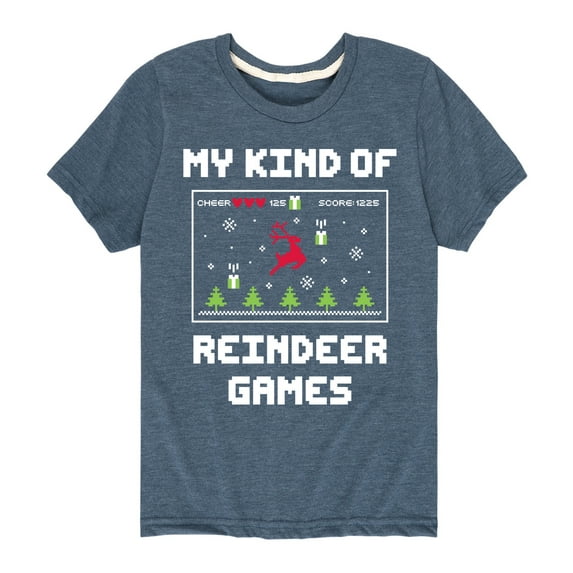 Instant Message - My Kind Of Reindeer Games Christmas - Toddler & Youth Short Sleeve Graphic T-Shirt