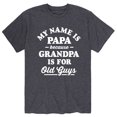 thumbnail image 1 of Instant Message - My Name Is Papa Grandpa Is For Old Guys - Men's Short Sleeve Graphic T-Shirt, 1 of 5