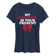 thumbnail image 1 of Instant Message - My Presence Is Your Present Christmas - Women's Short Sleeve Graphic T-Shirt, 1 of 6
