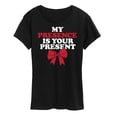 thumbnail image 1 of Instant Message - My Presence Is Your Present Christmas - Women's Short Sleeve Graphic T-Shirt, 1 of 6