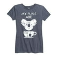 thumbnail image 1 of Instant Message - My Puns Are Koala Tea - Women's Short Sleeve Graphic T-Shirt, 1 of 5