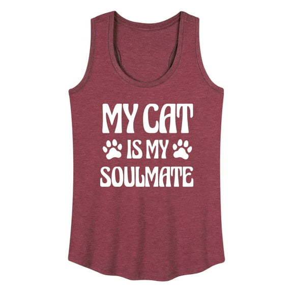 Instant Message - My Soulmate Cat - Women's Racerback Tank Top