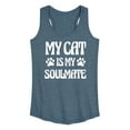 thumbnail image 1 of Instant Message - My Soulmate Cat - Women's Racerback Tank Top, 1 of 6