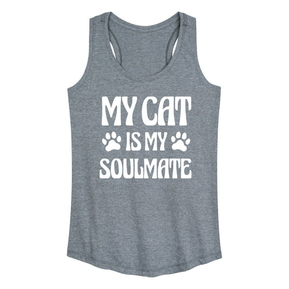 Instant Message - My Soulmate Cat - Women's Racerback Tank Top