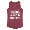 thumbnail image 1 of Instant Message - My Soulmate Dog - Women's Racerback Tank Top, 1 of 6