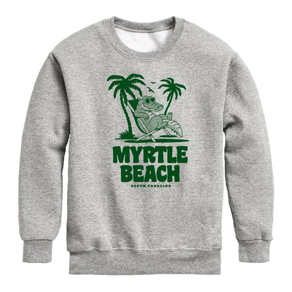 Instant Message - Myrtle Beach Alligator - Toddler & Youth Crewneck Fleece Sweatshirt