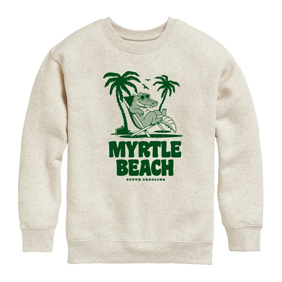 Instant Message - Myrtle Beach Alligator - Toddler & Youth Crewneck Fleece Sweatshirt