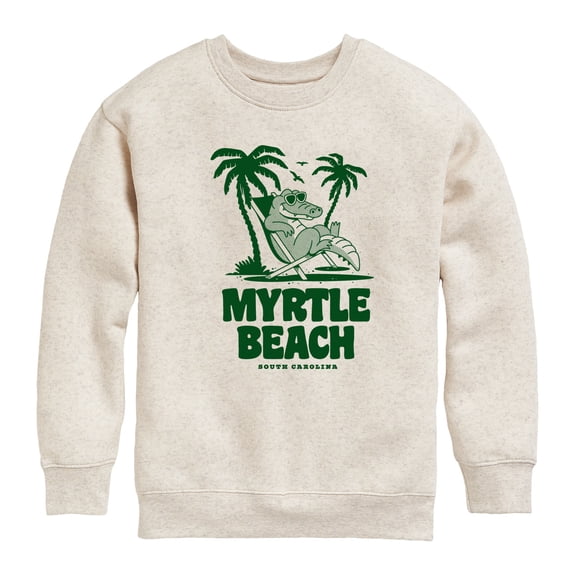 Instant Message - Myrtle Beach Alligator - Toddler & Youth Crewneck Fleece Sweatshirt