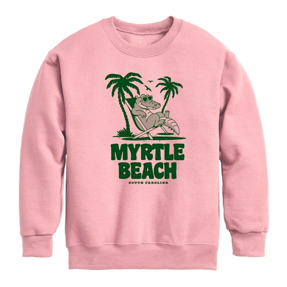 Instant Message - Myrtle Beach Alligator - Toddler & Youth Crewneck Fleece Sweatshirt