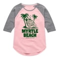 thumbnail image 1 of Instant Message - Myrtle Beach Alligator - Toddler & Youth Girls Raglan Graphic T-Shirt, 1 of 5