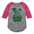 thumbnail image 1 of Instant Message - Myrtle Beach Alligator - Toddler & Youth Girls Raglan Graphic T-Shirt, 1 of 6