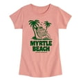 thumbnail image 1 of Instant Message - Myrtle Beach Alligator - Toddler & Youth Girls Short Sleeve Graphic T-Shirt, 1 of 6