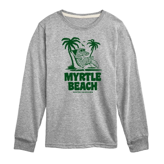 Instant Message - Myrtle Beach Alligator - Toddler & Youth Long Sleeve Graphic T-Shirt