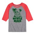 thumbnail image 1 of Instant Message - Myrtle Beach Alligator - Toddler & Youth Raglan Graphic T-Shirt, 1 of 7