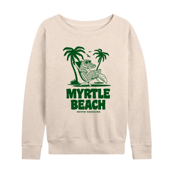 Instant Message - Myrtle Beach Alligator - Women's Lightweight French Terry Long Sleeve Shirt