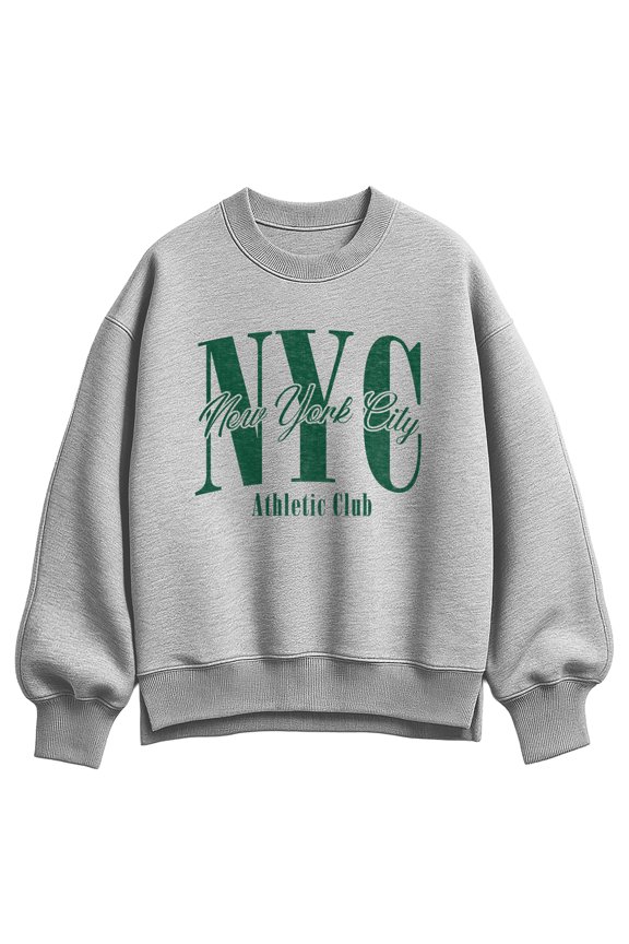 - NYC Athletic Club Oversized Fleece Crew Sweatshirt