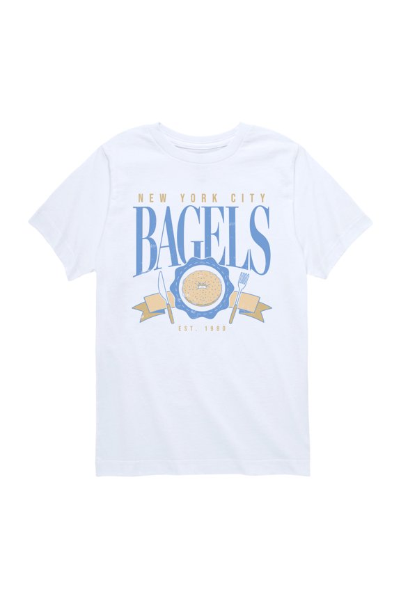 - NYC Bagels - Youth Boys Short Sleeve Graphic T-Shirt