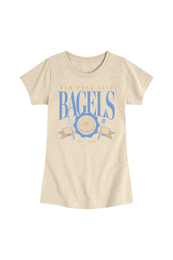 - NYC Bagels Fitted Short Sleeve Graphic T-Shirt