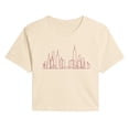 thumbnail image 1 of Instant Message - NYC Skyline Line Art Cropped Graphic T-Shirt, 1 of 4