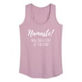 thumbnail image 1 of Instant Message - Namaste Nah Stay At Gym - Women's Racerback Tank Top, 1 of 6