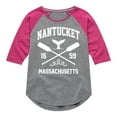 thumbnail image 1 of Instant Message - Nantucket - Toddler & Youth Girls Raglan Graphic T-Shirt, 1 of 6