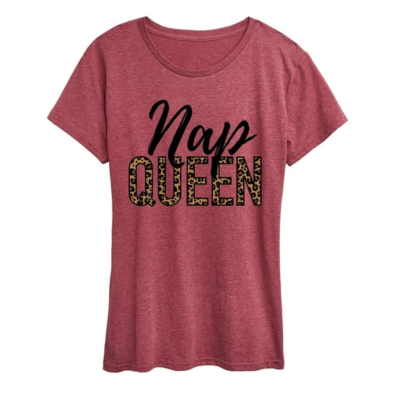 Instant Message - Nap Queen Leopard - Women's Short Sleeve Graphic T-Shirt