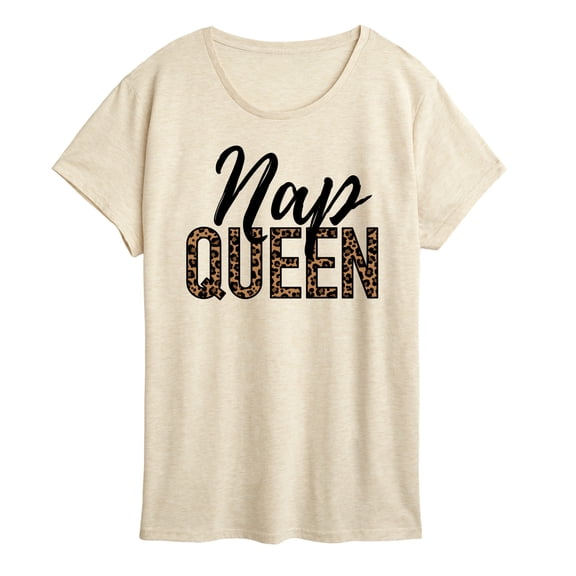 Instant Message - Nap Queen Leopard - Women's Short Sleeve Graphic T-Shirt