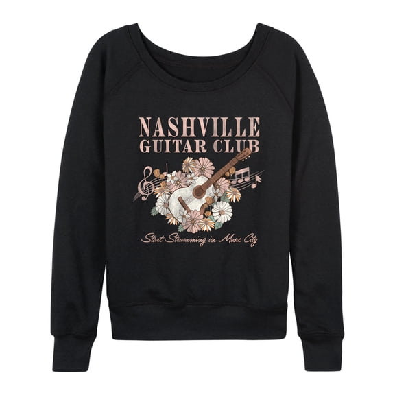 Instant Message - Nashville Guitar - Women's French Terry Long Sleeve Pullover