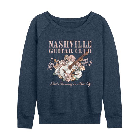 Instant Message - Nashville Guitar - Women's French Terry Long Sleeve Pullover