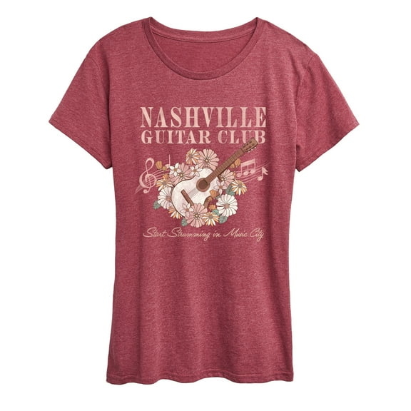 Instant Message - Nashville Guitar - Women's Short Sleeve Graphic T-Shirt